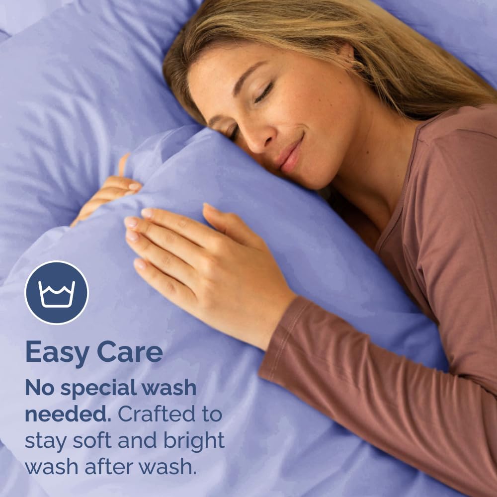 King Pillow Cases Set of 4 - Ultra Soft Hotel Quality Pillowcase Covers - Comfy, Cozy & Wrinkle Free - Shrinkage, Stain and Fade Resistant - Machine Washable Pillow Protectors - 4 Piece Set - Lavender