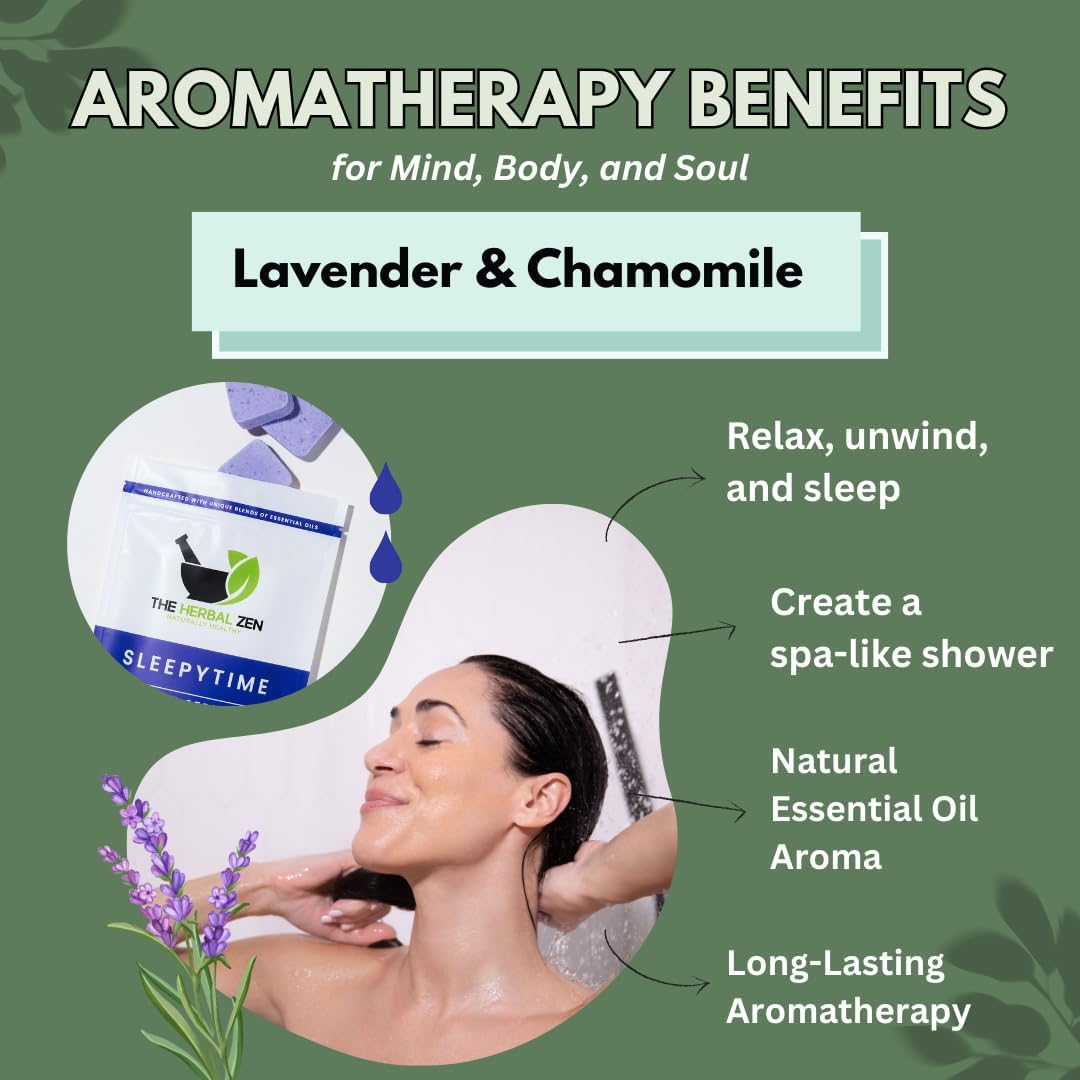 Lavender Shower Steamers Aromatherapy with Essential Oils, Made in The USA Shower Bombs, Shower Bomb Aromatherapy, Relaxing Gifts for Women, Spa Day Gifts, Birthday Gifts for Women and Men