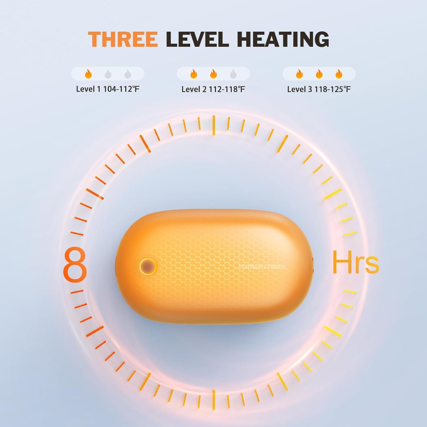 Hand Warmers Magnetic 2 Pack Rechargeable Warmers Full Aluminum Body Instant Heating, 8 Hrs Long Warmer, 5,000 mAh Pocket Size Electric Warmer Reusable for Outdoor, Indoor, Camping Gift for Man Women