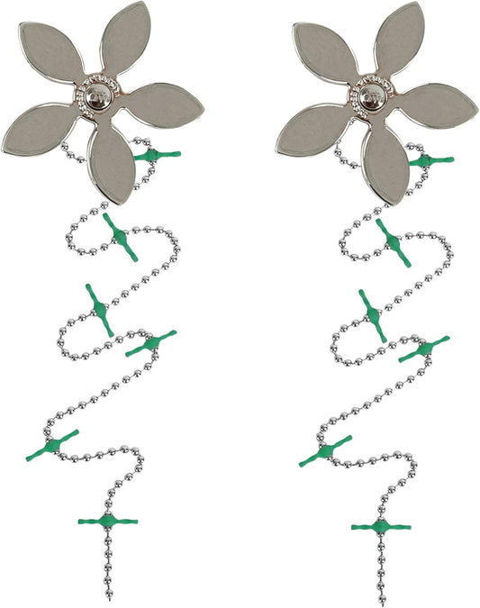 DrainWig Shower Drain Hair Catcher – Disposable Silver Flower (2-Pack) – No-Touch Hair Removal for Flat Shower Drains – As Seen on Shark Tank