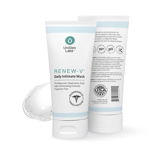 Daily Intimate Wash for Women & Men - Fragrance-Free pH Balance Cleanser w/Boric Acid, Hyaluronic Acid & Vitamin E for Odor Control & Hydration - Male & Feminine Wash, Hygiene Care - 6 fl oz