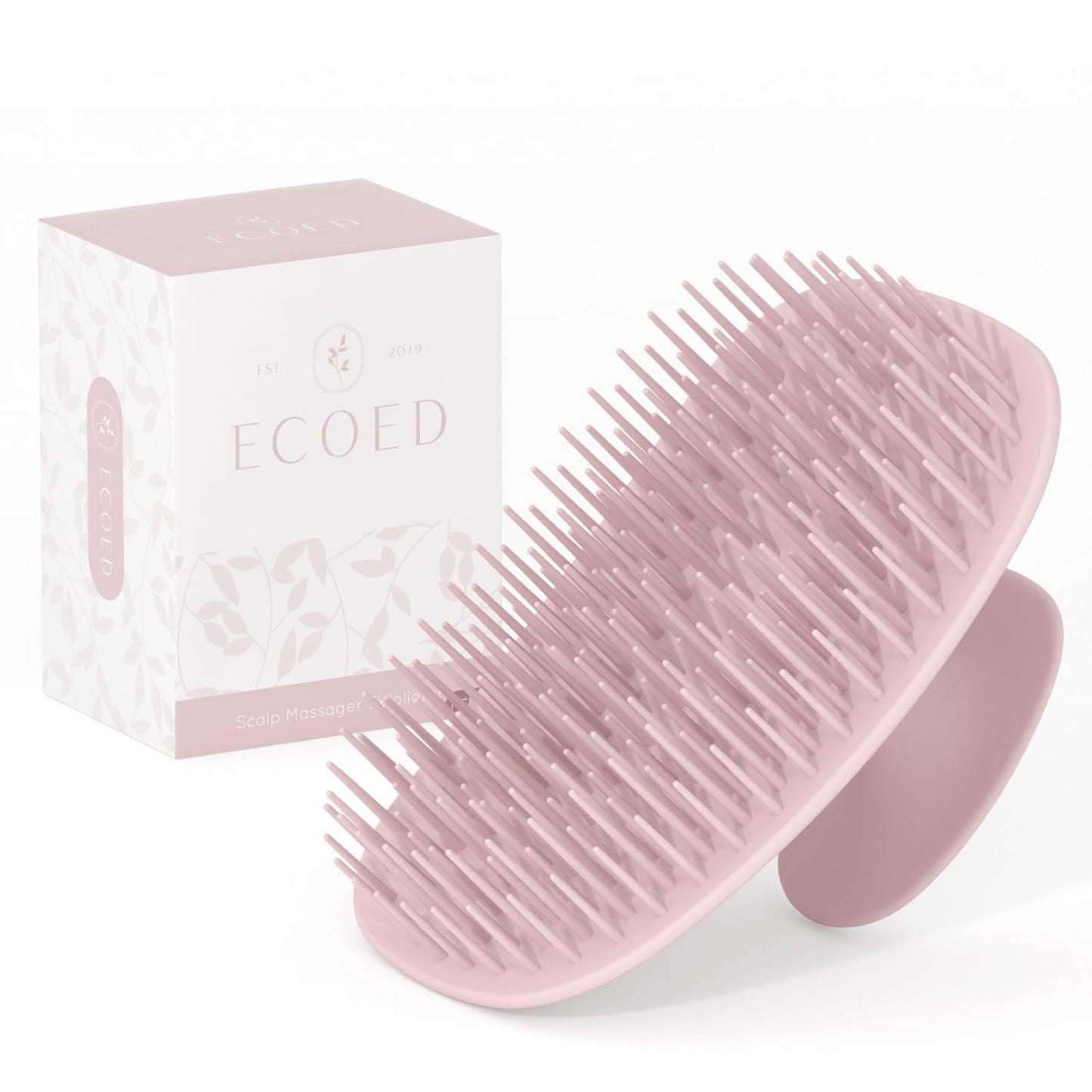 Scalp Massager Shampoo Brush, Scalp Scrubber & Exfoliator for Dandruff Removal, Wet & Dry and Detangler for Men and Women, Suitable for Short Medium Hair (Pink)