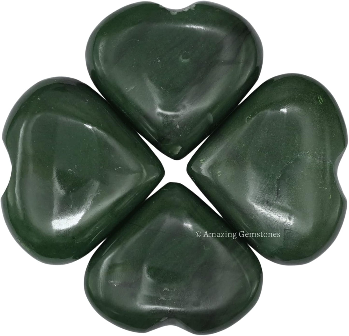 Amazing Gemstone Green Aventurine Crystal Heart Palm Stone - Pocket Massage Worry Stone for Natural Body Chakra Balancing, Reiki Healing and Crystal Grid