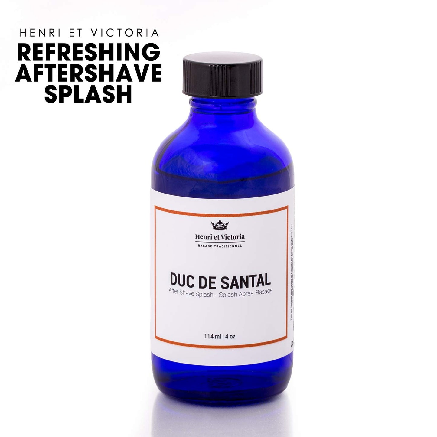 Aftershave Splash For Men l Canadian Made by A Skilled Artisan l Moisturize and Soothe the Skin 114 ml (4 oz) (Duc Santal Fragrance)