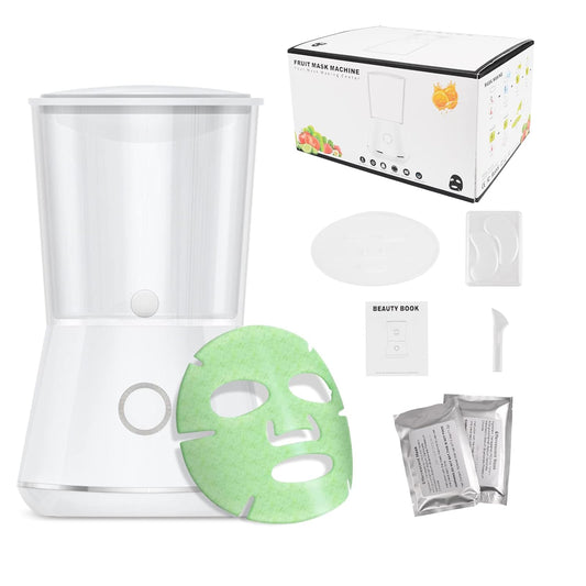 Face Mask Maker with 16 Pcs Collagen, DIY Natural Fruit Vegetable Mask, Automatic Face Mask Machine for Eye Chest Hand Neck Skin Care, SPA Facial Skin