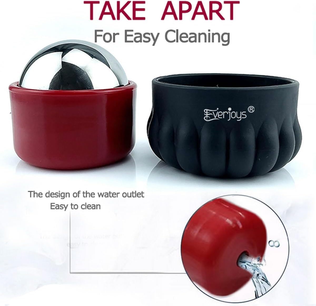 Everjoys Massage Ice Roller Ball, Cold & Heat Therapy Relief Massager, Deep Tissue Massage Pain Relief, Massager Tool for Back/Neck/Body/Face/Foot Pain, Muscles Recovery