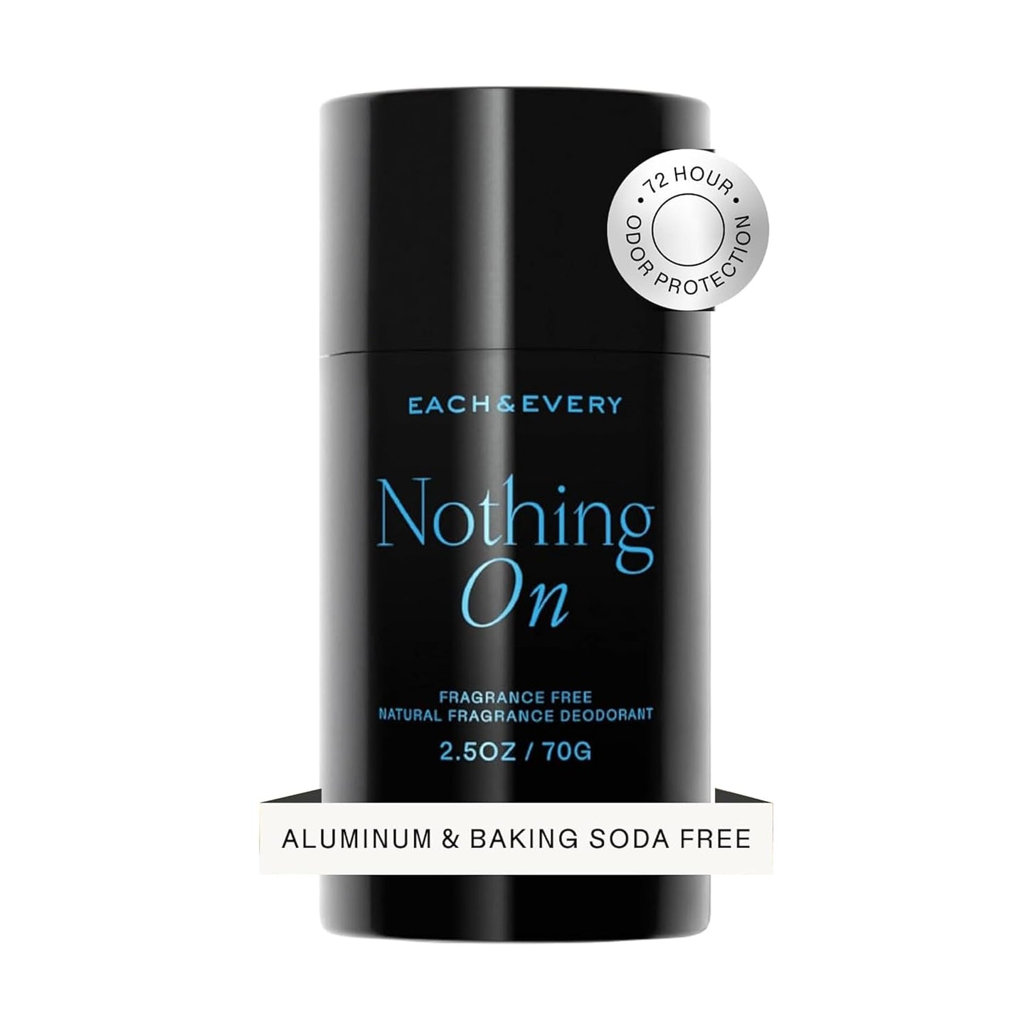 Each & Every Aluminum Free Deodorant for Men & Women - All Natural Deodorant for Sensitive Skin, EWG Verified - Clean, Baking Soda-Free, Plant-Based Fragrance, Unscented Fragrance-Free, 2.5oz