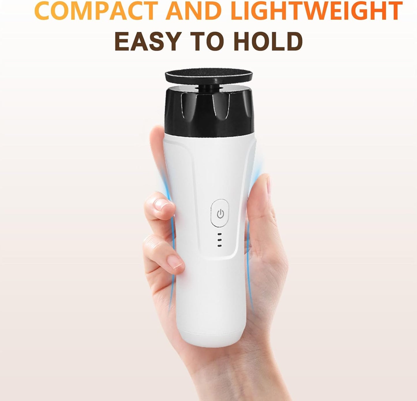 Rechargeable Electric Callus Remover for Feet, High Speed Electric Foot Callus Remover Powerful Feet Sander Grinder for Women Men Dead Skin Cracked Heels (White)