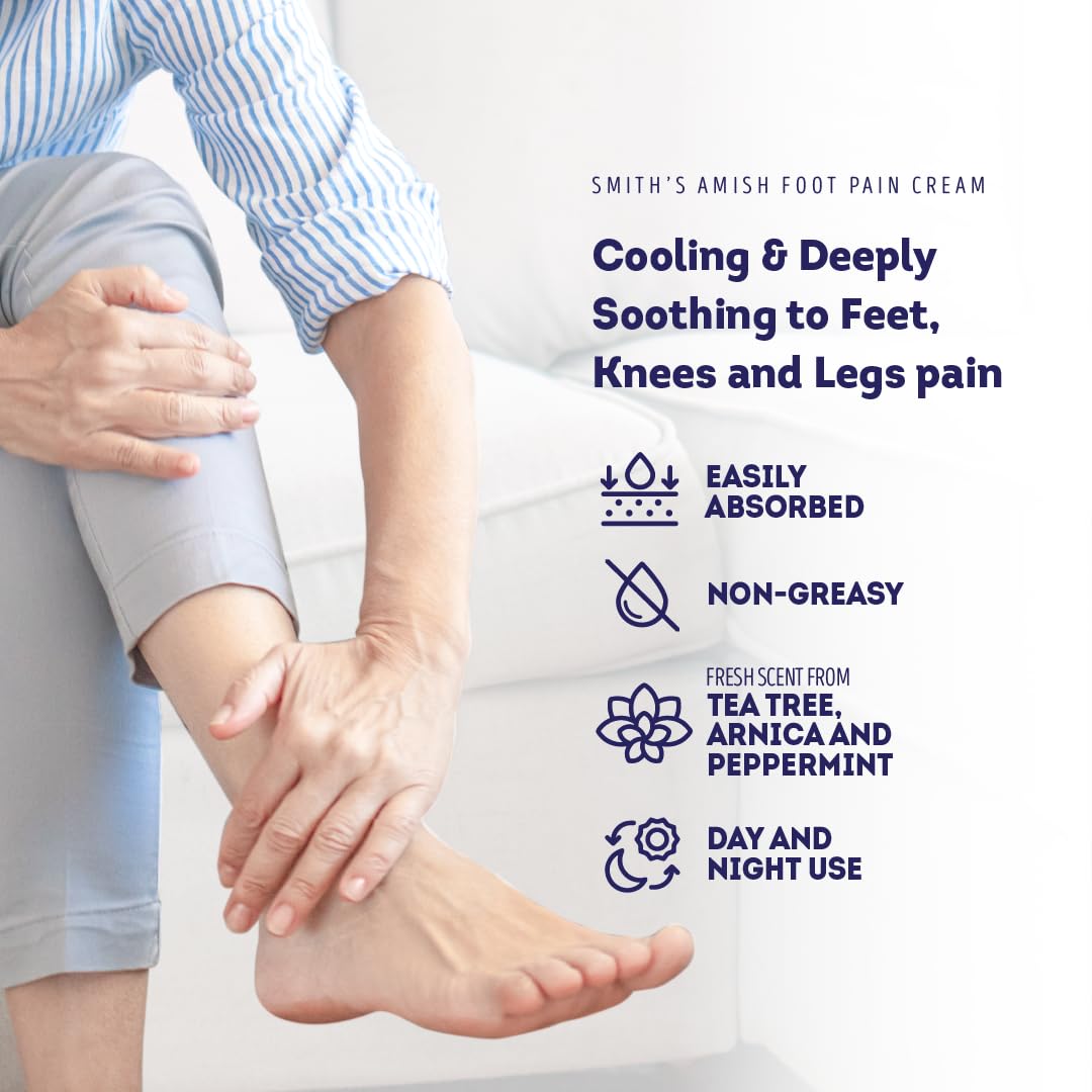 Smith's Amish Foot Cream Deep Soothing, Calming to Feet and Legs 3 Pack