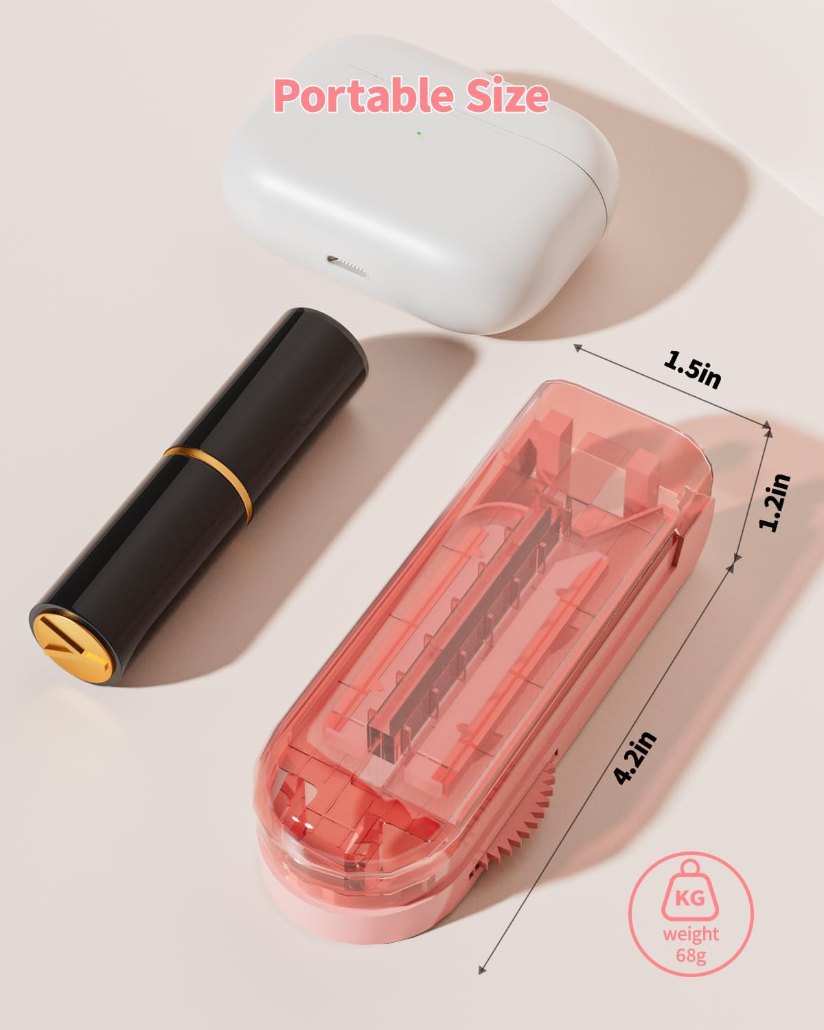 Pill Cutter Splitter for Small and Tiny Pills, Pill Splitter Accurately Cuts Multiple Pills at Once for Large and Small Medicines, Sharp Blade with Safety Guard (Pink)