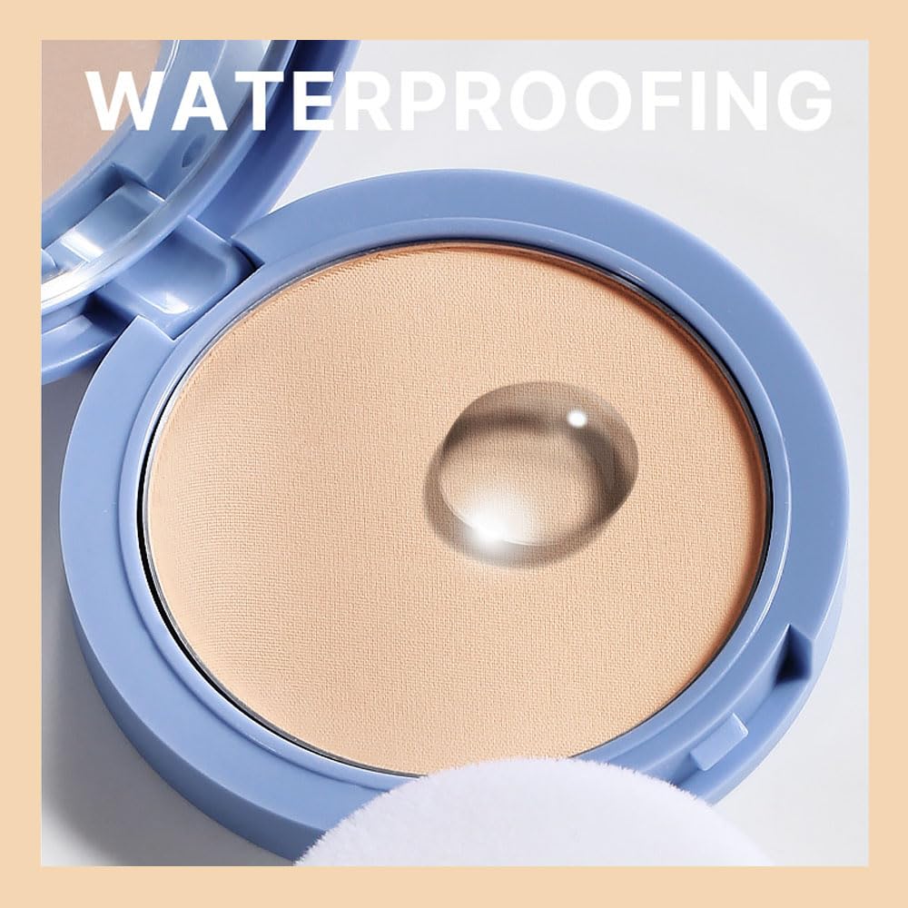 Oil Control Matte Perfection Face Powder Compact For Women, Matte Smooth Flawless Setting Powder Makeup, Polvo Compacto De Maquillaje, Waterproof Long Lasting, 0.35Oz, (120 Vanilla, 1)