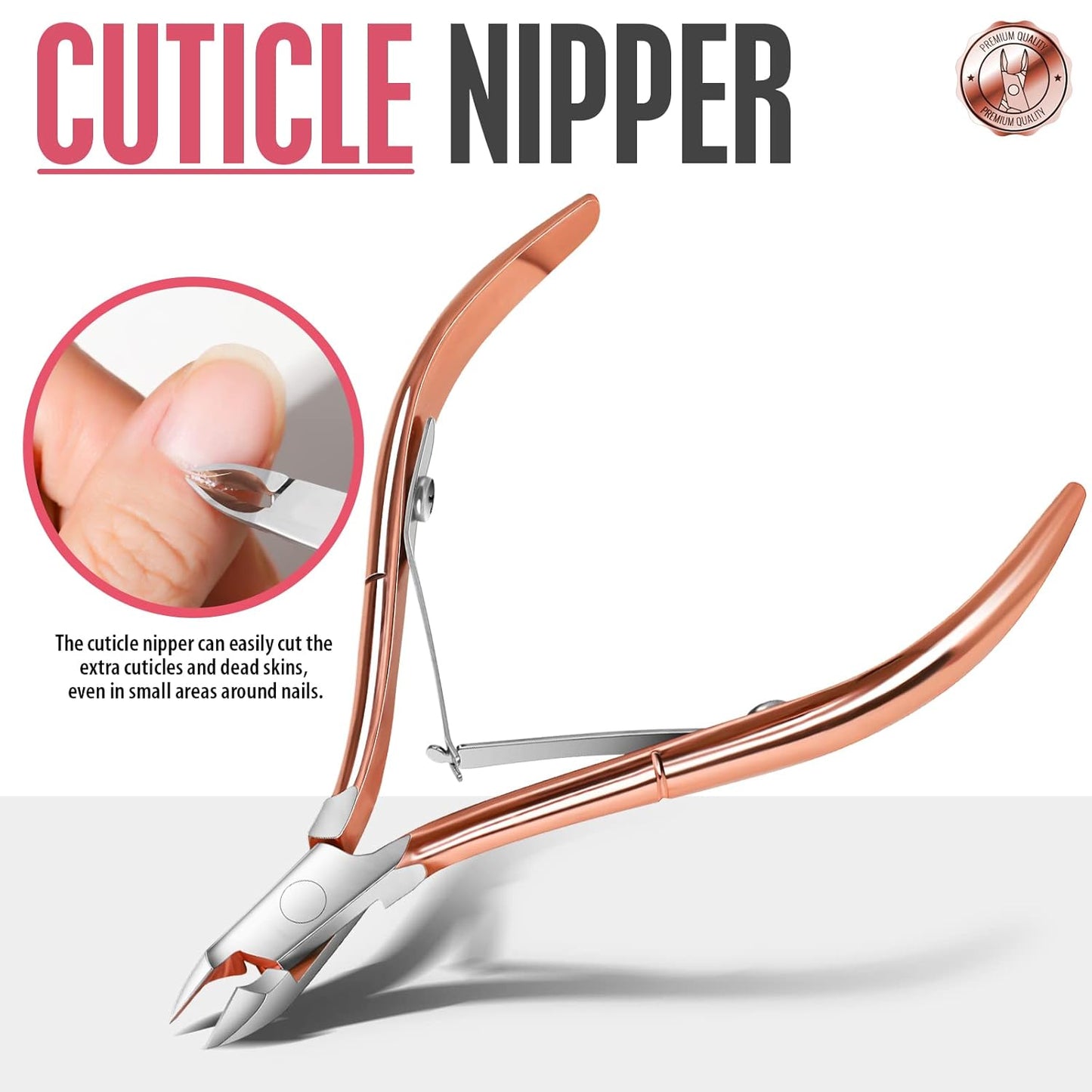 FANDAMEI Nail Care Kit, Nail Cuticle Nippers, Ingrown Toenail Tools Kit, Nail Lifter, Toenail File and Lifters Stainless Steel, Nail Cuticle Pushers, Professional Manicure and Pedicure Set, 4 PCS