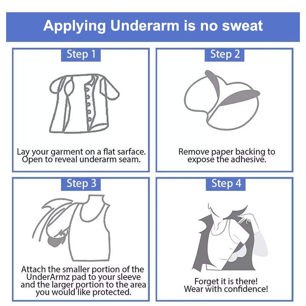 Large Underarm Sweat Pads for Women and Men Fight Hyperhidrosis [50 PCS], CANAGROW Disposable Armpit Sweat Pads Comfortable Unflavored, Non Visible, Extra Adhesive, Sweat Free Armpit Protection