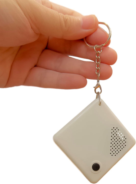 Portable Talking Alarm Clock Keychain, Mini Size with Sleep Mode, for Low Vision and Elderly (Battery-Included)