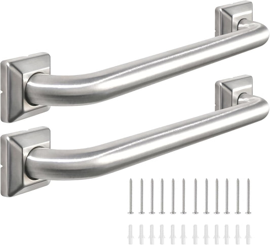 Bathroom Grab Bars Stainless Steel Handrail ADA Compliant 500lbs bathtubs and Showers Toilet Handle Safety for Handicap, Elderly, Disabled, Injury (18inches 2 Pack)
