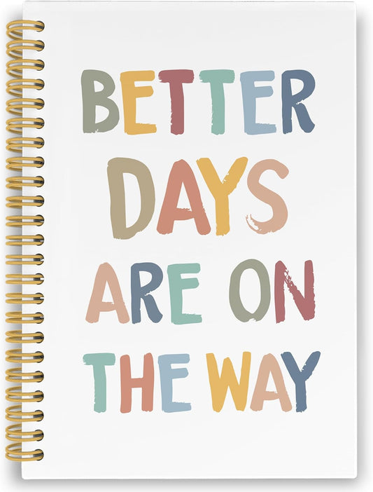 Boho Mental Health Spiral Notebook, Positive Affirmation Journaling Notebooks for Women, Mental Health Hardcover Journals for Office 160 Pages 5.5 x 8.3 Inch, Inspirational Motivational Gifts