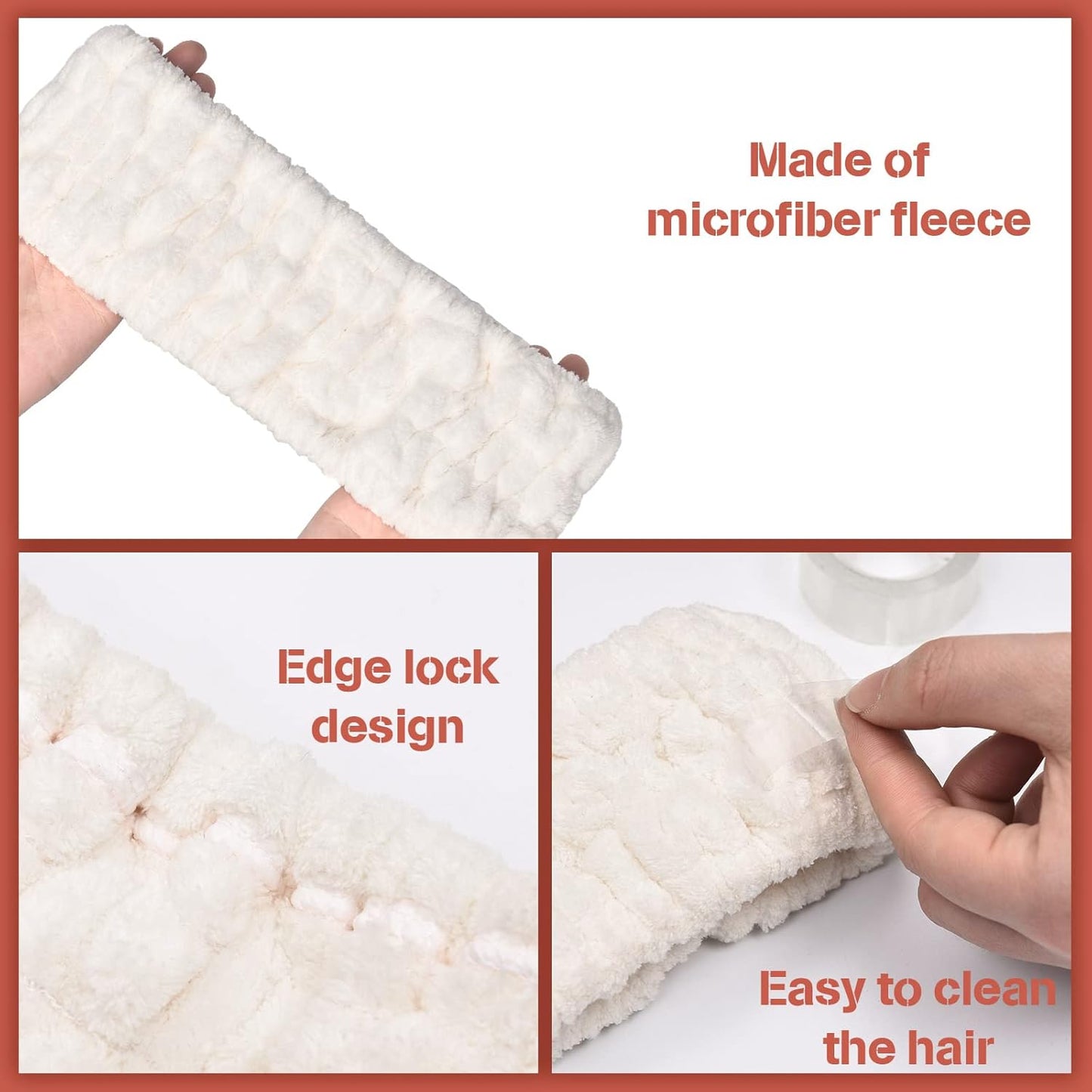 Chuangdi 3 Pieces Spa Headband for Women Facial Makeup Headband Soft Terry Cloth Hairband for Washing Face Mask Spa Shower Gifts(Blue, Pink, White)