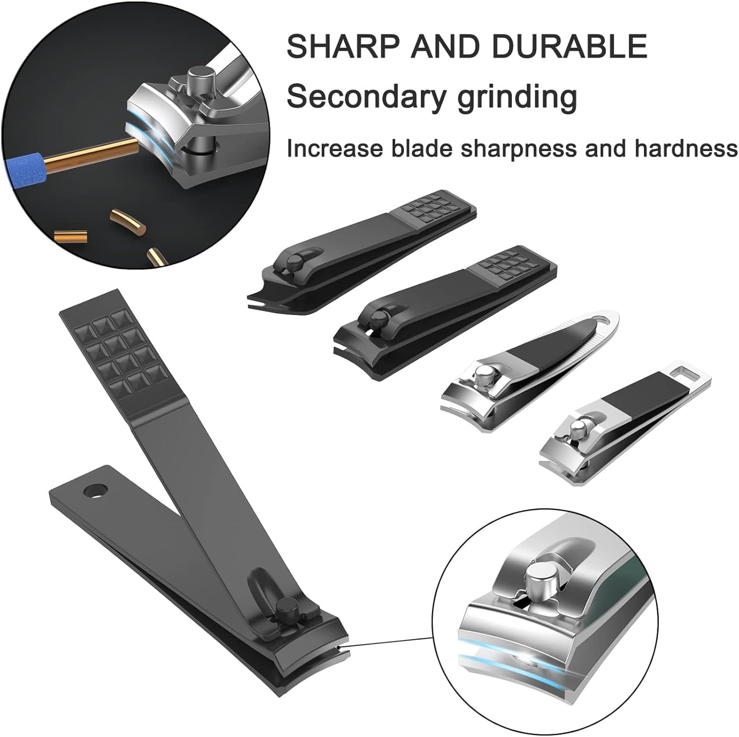 Professional Manicure Pedicure Set,Nail Clipper Kit, Nail Clippers Set, Nail Tools with Luxurious Travel Case,31PCS(RED)