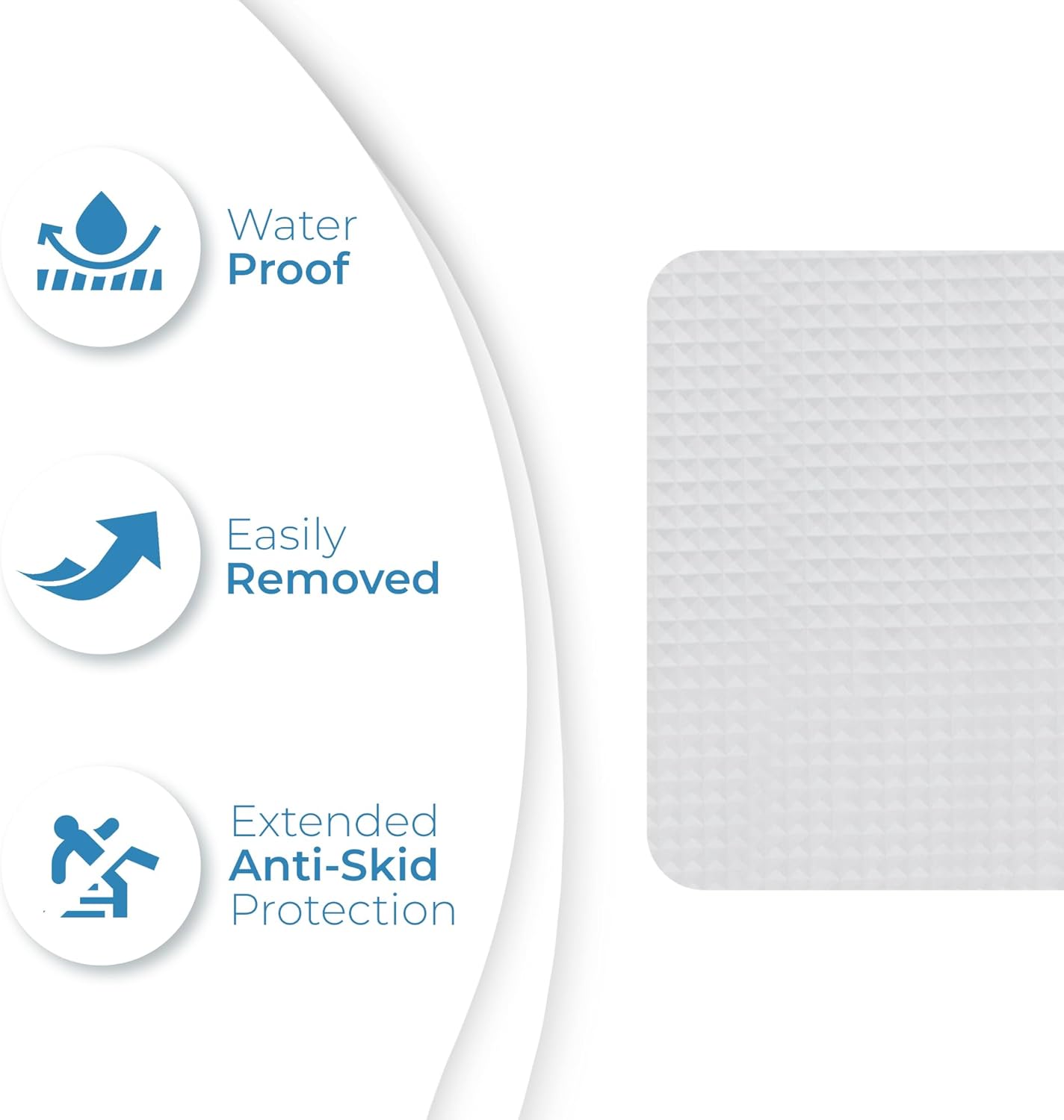 Anti Slip Shower Stickers 24 PCS, Invisible Non-Slip Shower Strips for Adults, Premium Adhesive Bath Tub Stickers (Clear)