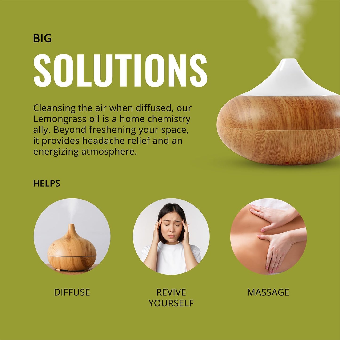 Lemongrass Essential Oil 2-Pack, 16oz Bottle, Bulk for Diffusers, Home, Care, Aromatherapy, Candles