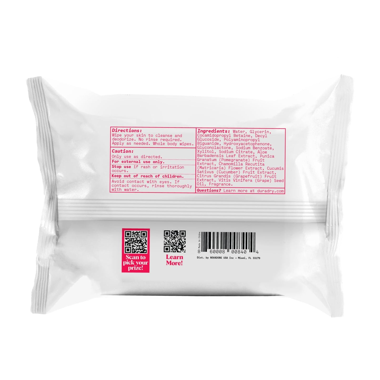 Whole-Body Deodorant Wipes for Men & Women- Body Wipes for Sweat & Odor Control, Use for On-the-Go Cleansing, Gym Sessions, Travel, or Rinse-Free Shower Alternative - Aqua Scent, Pack of 1