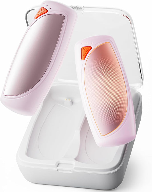 Hand Warmers Rechargeable 2 Packs, Double Sided Heating with AI Charging Case, 14000mAh Electric Hand Warmer Up to 36 Hours, Portable Heater Gifts for Christmas,Camping,Hunting