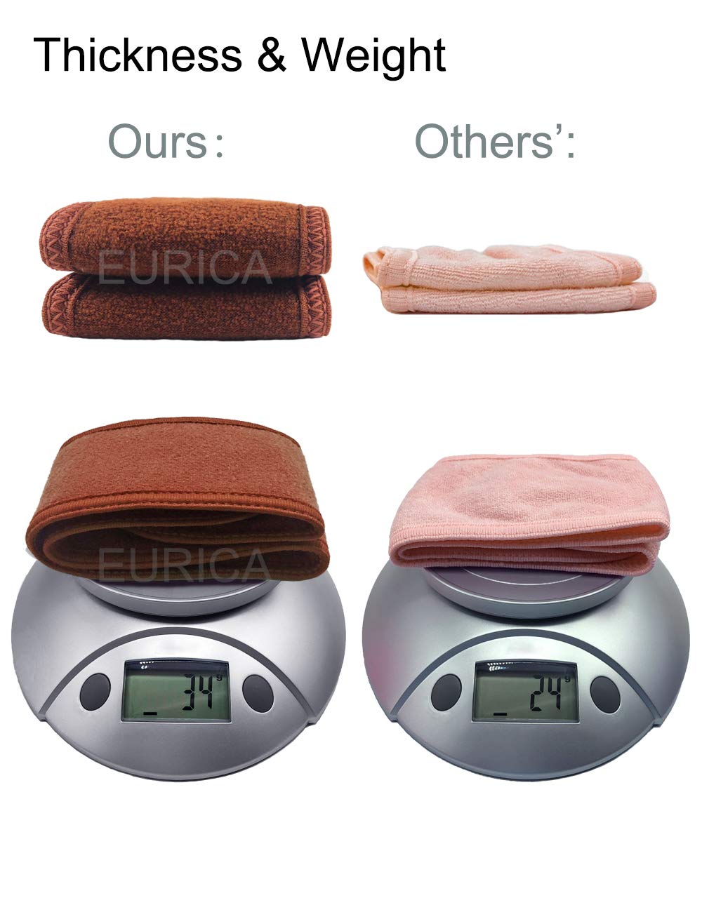 EUICAE Spa Headband Hair Wrap Sweat Towel Non-slip Stretchable Washable Makeup Headband for Face Wash Facial Treatment Sport Fits All White (Brown)