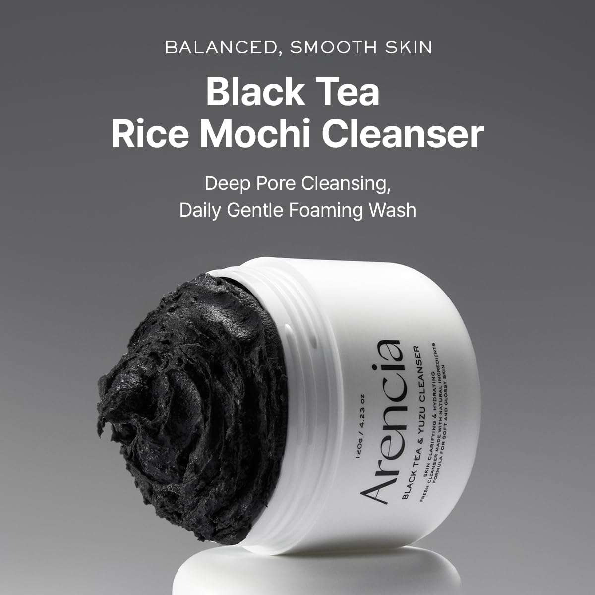 Black Tea Rice Mochi Face Cleanser, 120g, Pore Care, Sebum Control, Oily Skin
