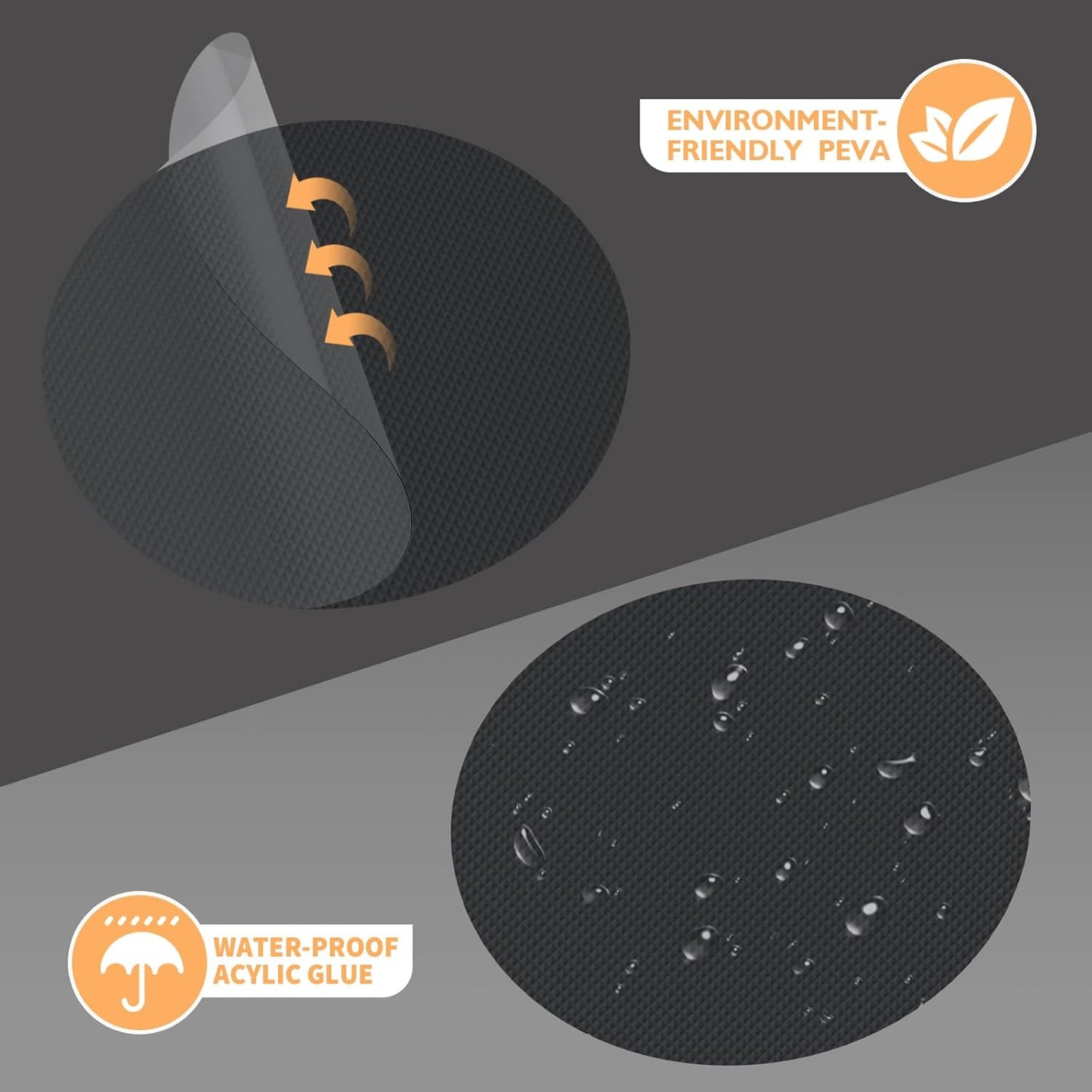 Non Slip Bathtub Stickers, 24 PCS Shower Stickers for Safety Bathroom Tubs, Bathtub Non Slip Stickers and Adhesive Decals Scraper for Bath Tub, Shower Floor, Stairs, Ladders(Round Shape,Black)