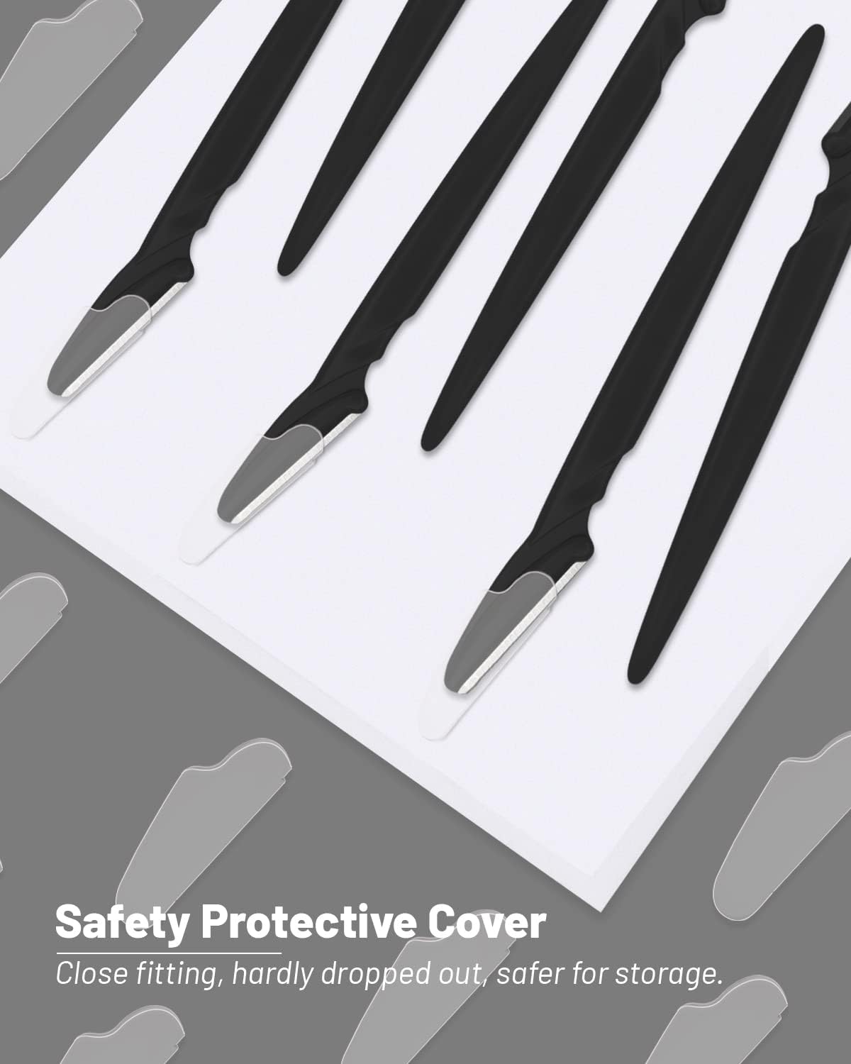 MoHern Dermaplaning Tool for Face, 30 Pcs Dermaplane Razor for Face, Multipurpose Face Razors for Women and Men, Black