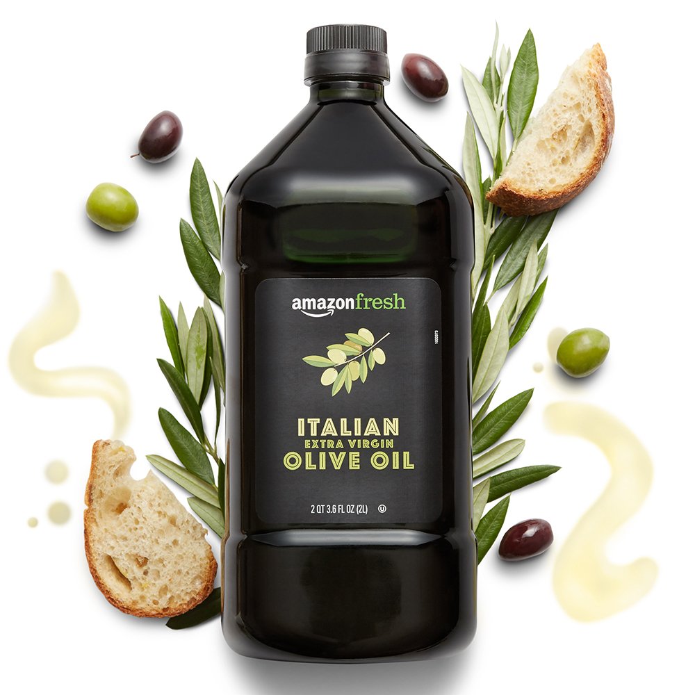 Amazon Fresh, Italian Extra Virgin Olive Oil, 2 Liter