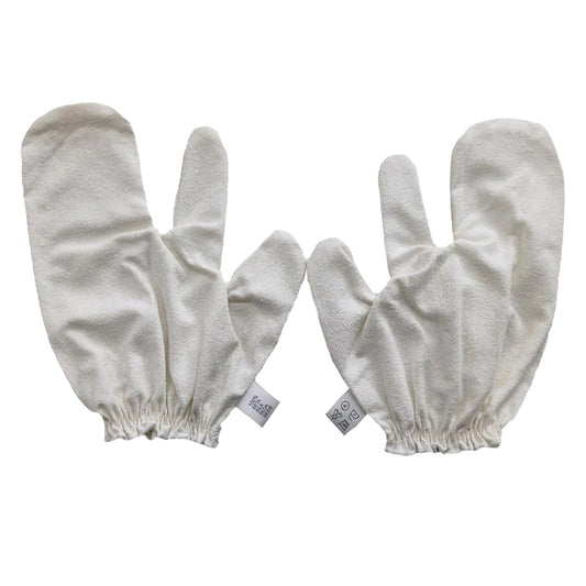 Garshana Gloves Raw Gloves for Ayurvedic, Cellulite Reduction & Dry Brushing – 100% Pure Garshana Gloves with Elastic Wrist Bands for Ayurvedic (2pcs)