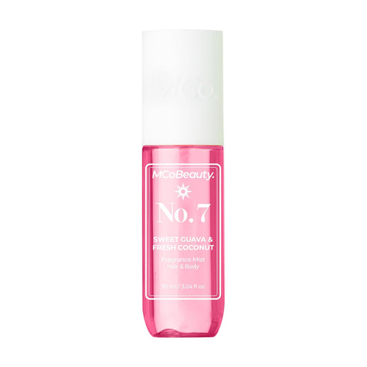 MCoBeauty - Fragrance Mist No. 7 - Light Body and Hair Spray with Sweet Guava & Fresh Coconut, Lightly Fruit Scent with Tropical Notes - Vegan, Cruelty Free - Gifts for Women, Feminine Spray - 90ml