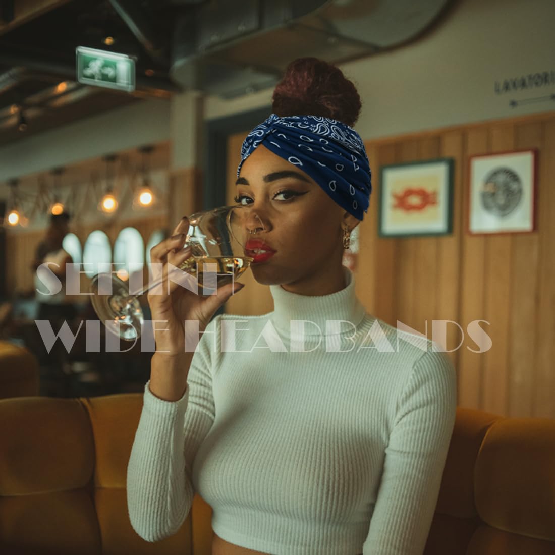 Boho Extra Wide Headbands For Women 7'' Large Headband Twist Head Bands Women's Hair Band Stretchy Turban Styling Accessories 8 Pack