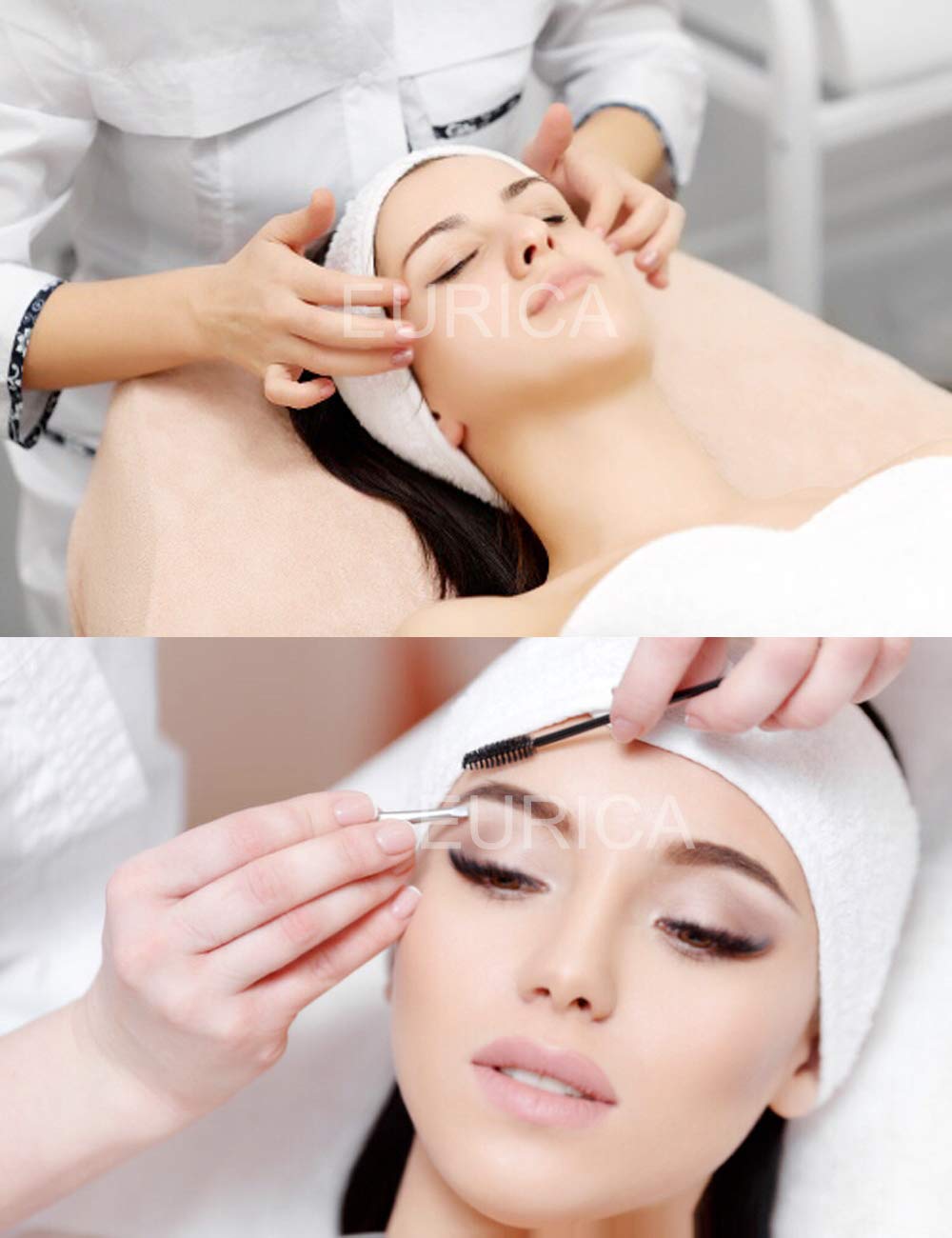 EUICAE Spa Headband Hair Wrap Sweat Headband Head Wrap Hair Towel Wrap Non-slip Stretchable Washable Makeup Headband for Face Wash Facial Treatment Sport Fits All White (White)