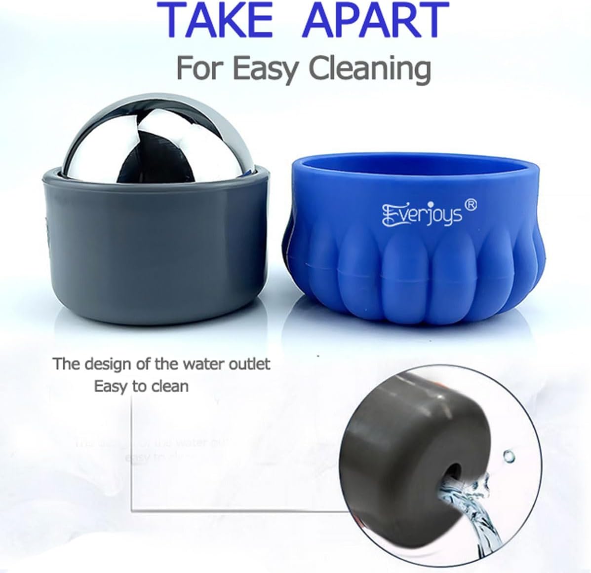 Everjoys Massage Ice Roller Ball, Cold & Heat Therapy Relief Massager, Deep Tissue Massage Pain Relief, Massager Tool for Back/Neck/Body/Face/Foot Pain, Muscles Recovery