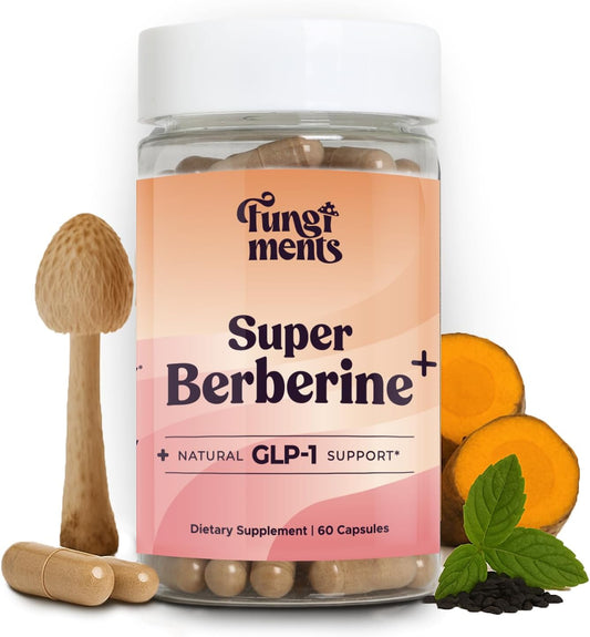 Super Berberine - GLP-1 Support - Hunger & Metabolism Support - Gluten Free, Vegan Supplements for Men & Women (60 Capsules)