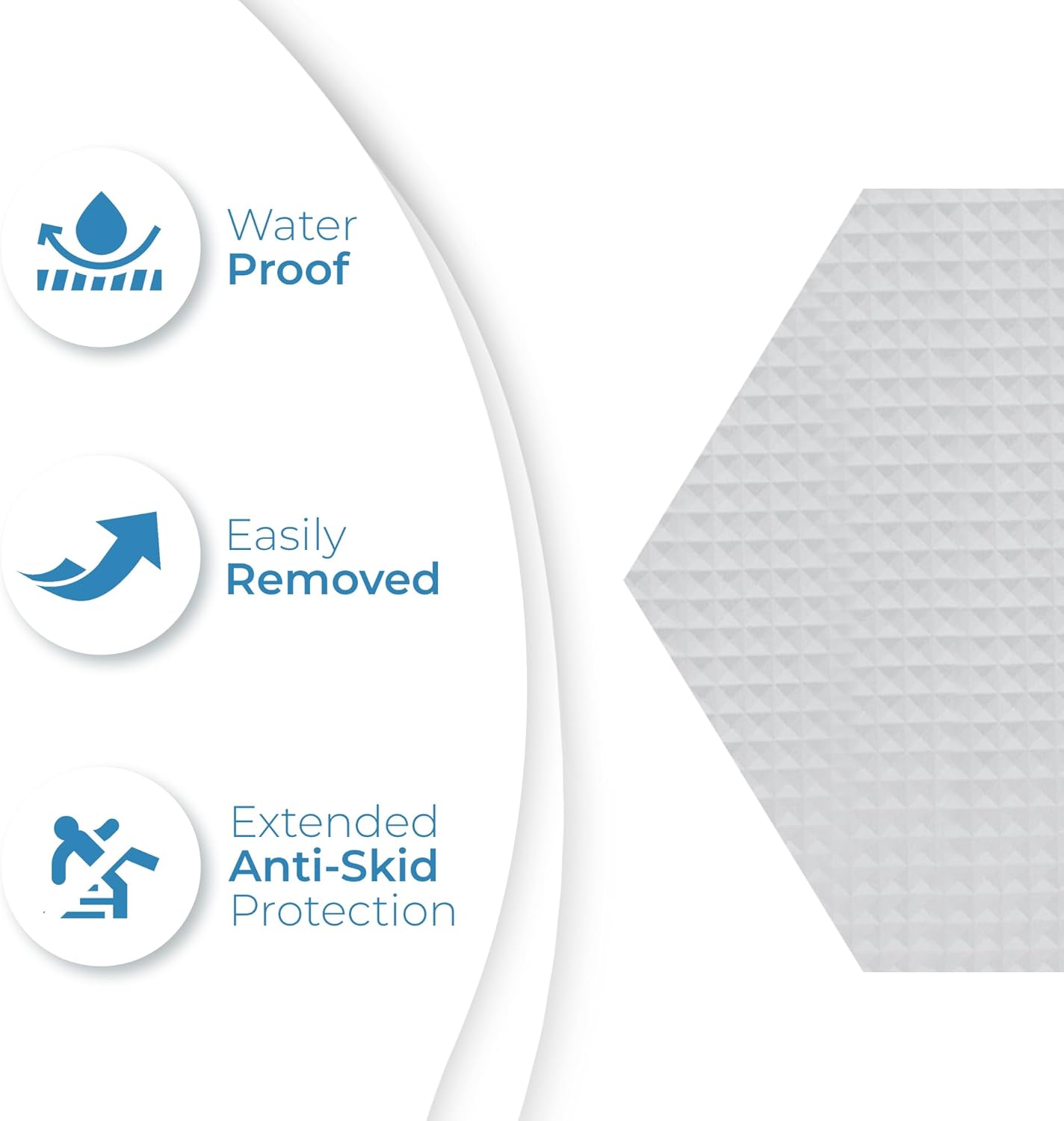 Anti Slip Shower Stickers 24 PCS, Invisible Non-Slip Shower Strips for Adults, Premium Adhesive Bath Tub Stickers (Clear)