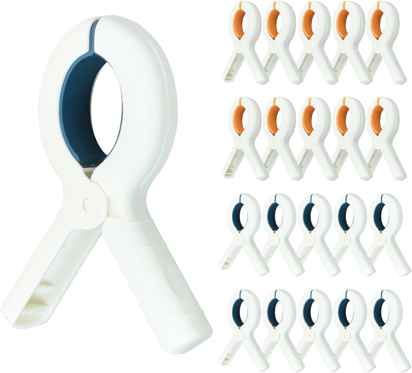 JINGIHE 20 Pack Beach Towel Clips, Heavy Duty Beach Towel Clips with Strong Anti-Rust Springs, Plastic Clothespins for Laundry Clothes, Blankets to Dry on Clothesline and Hanging Rack(3.7in/9.5cm)