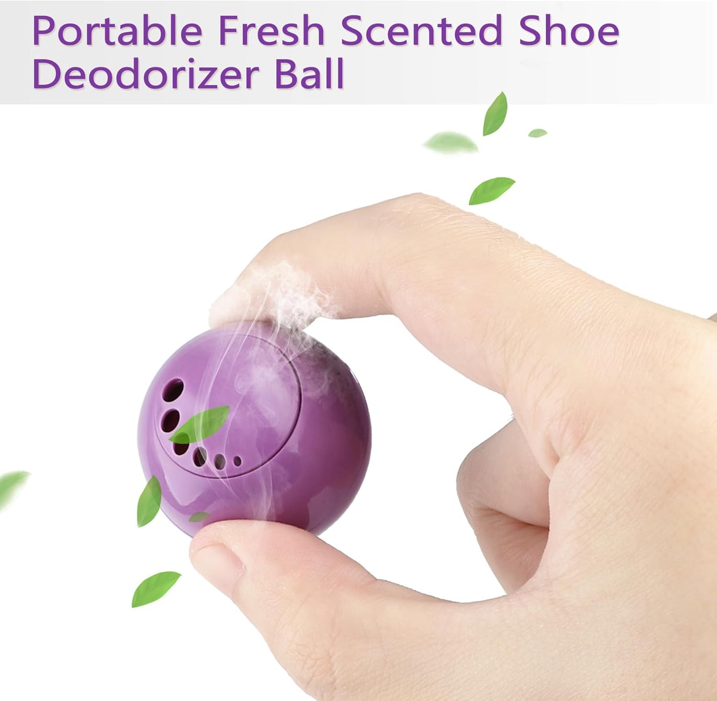 Knixmax Shoe Deodorizer Balls, Boot Deodorizing Shoe Odor Eater Ball Sneaker Deodorants, Gym Bags Lockers Car Air Fresheners, 6 Packs Lavender Purple