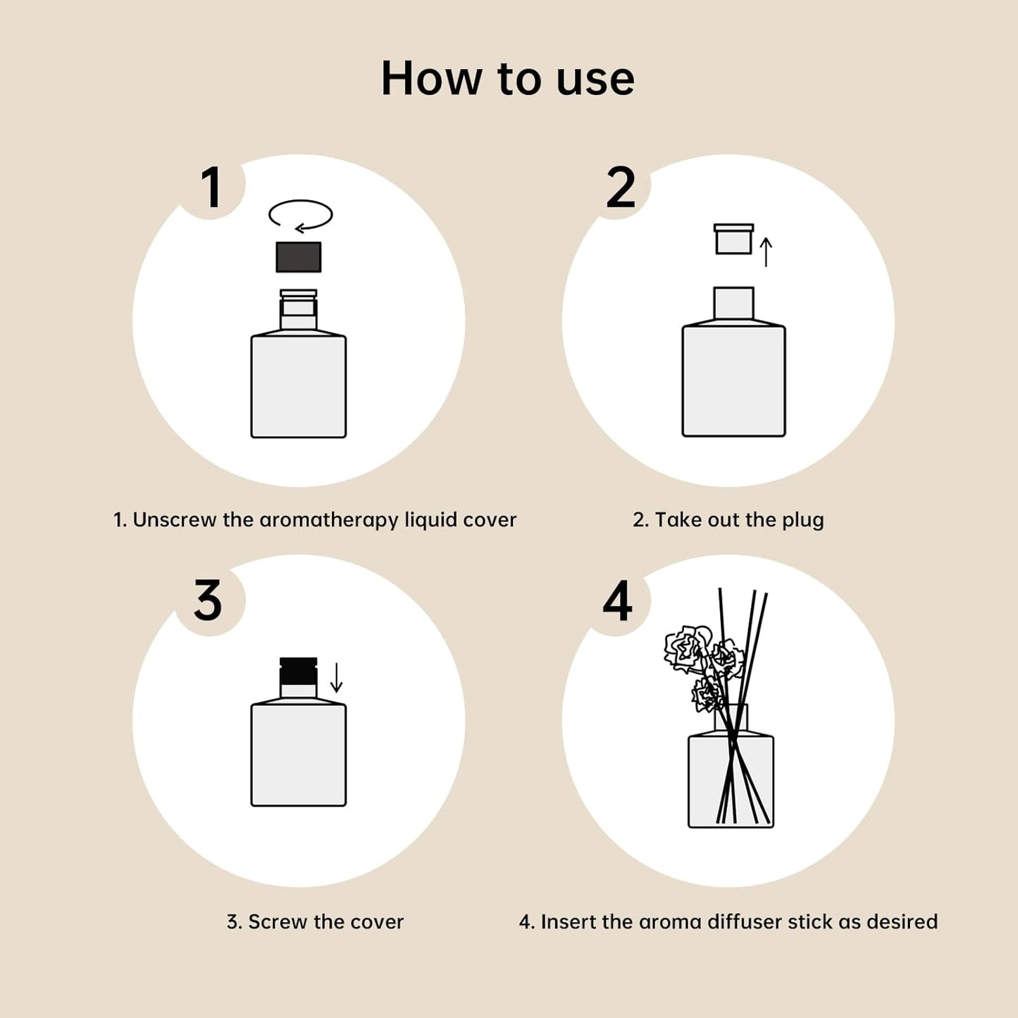 XEPTLE Long-Lasting Fragrance, Woodland Citrus Reed Diffuser, 7.04 oz, with 5 Sticks, Air Freshener, Home & Bathroom Decor Essential Oil Diffuser - Green