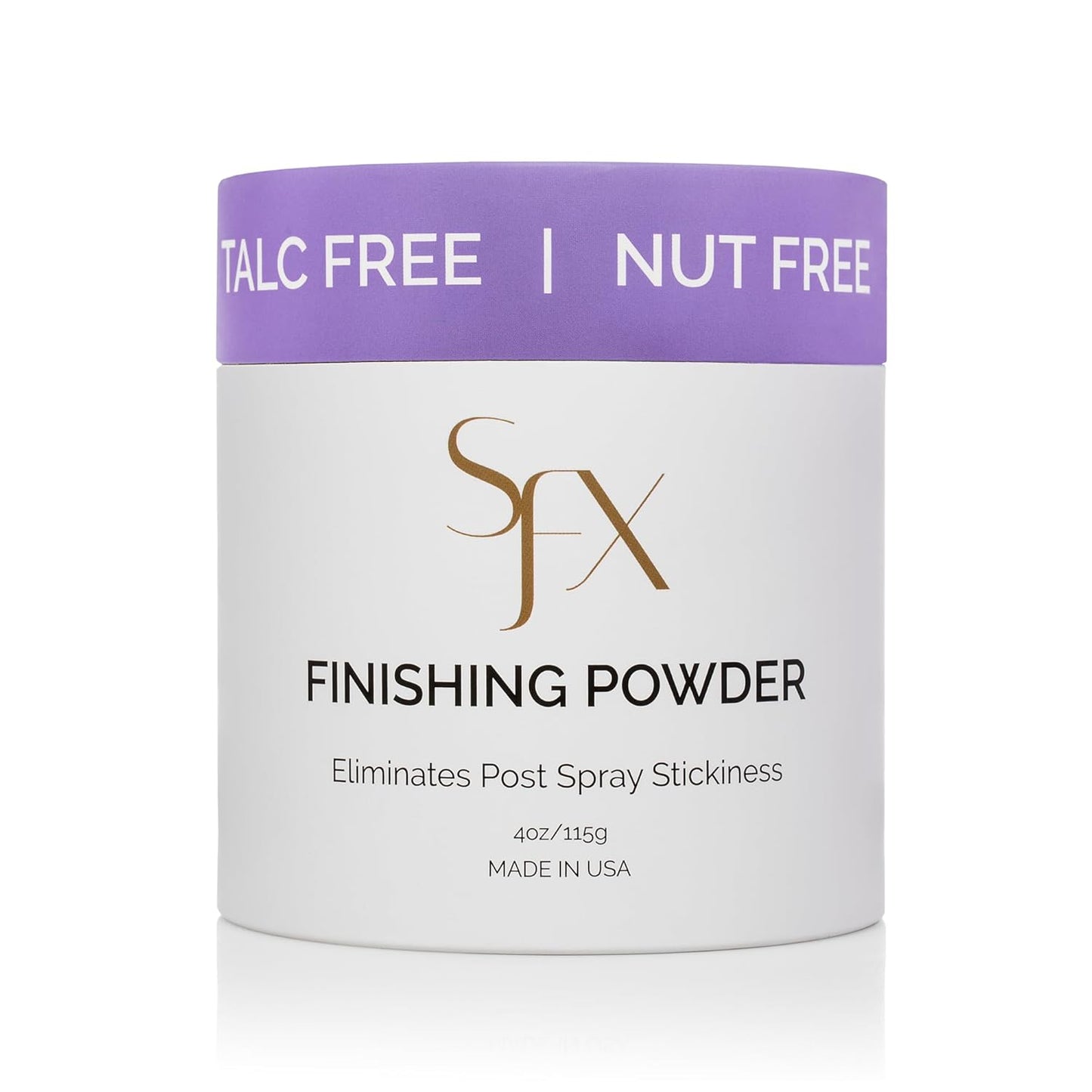 SunFX Post Spray Tan Translucent Finishing Powder | Talc Free | Sunless Tanning Setting Powder | Shimmer | (4.00 Ounce (Pack of 1), Lavender Haze)