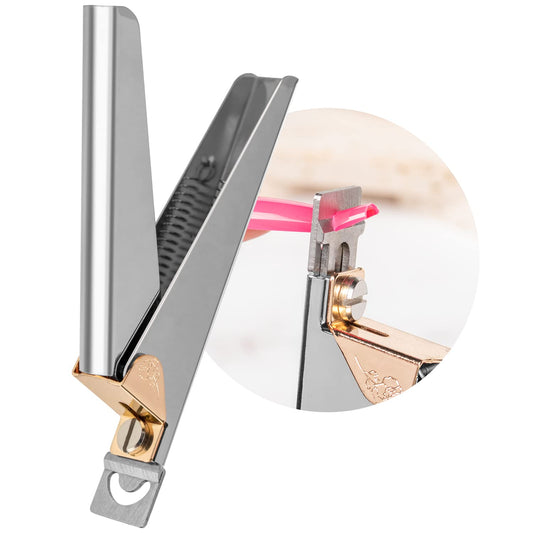 Nail Clippers for Acrylic Nails, Silver Premium Stainless Steel Fake False Acrylic Nail Cutter, Sharp Blade Nail Manicure Nail Tips Clipper for Salon Home DIY Nail Art Beauty Design by GA&EN