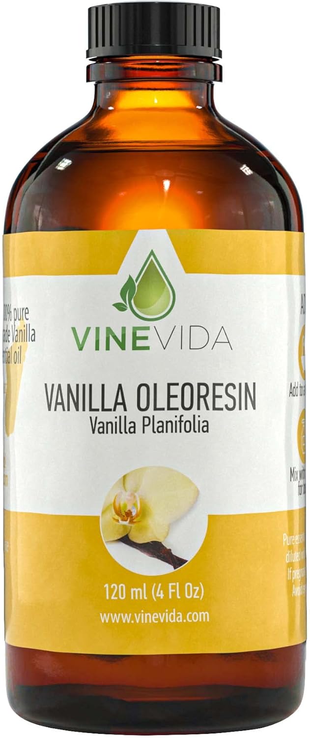 VINEVIDA Vanilla Oleoresin Undiluted 4 oz Essential Oil - Pure, Vegan, and Sustainable
