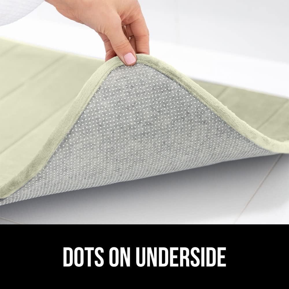 GORILLA GRIP Memory Foam Bath Mat, Soft Absorbent US Designed Bathroom Rug, Gripping Dots Machine Washable Bathmat, Cushioned Floor Mats, Shower Sink Rugs Room Décor Accessories, 24x17 Sage