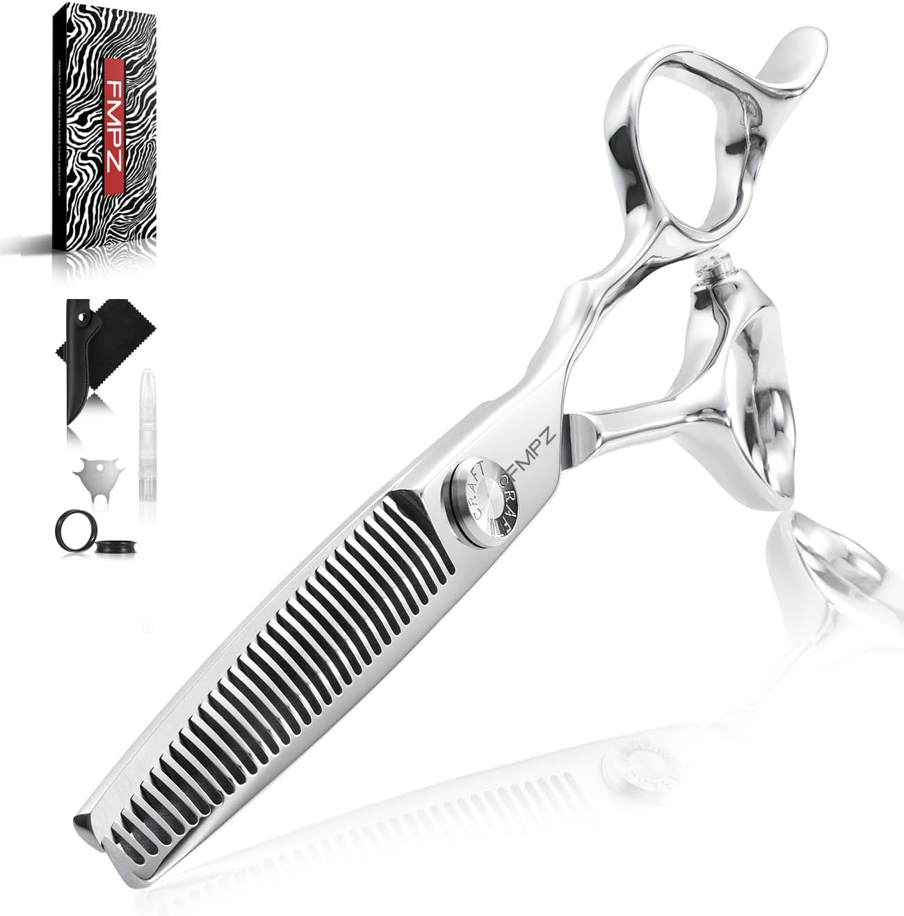 6.0” Professional Thinning Shears for Hair Cutting - Professional Hair Cutting Scissors with Extremely Sharp Blades- 440C Steel Ergonomic hair thinning scissors Durable, Smooth Motion, Fine Cut