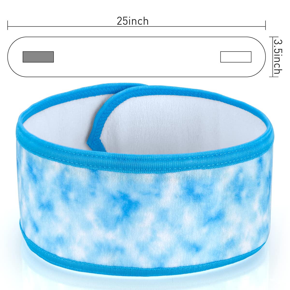 Spa Facial Headband 4 Pack Ultra Soft Adjustable Skincare for Face Washing, Shower, Facial Mask, Yoga