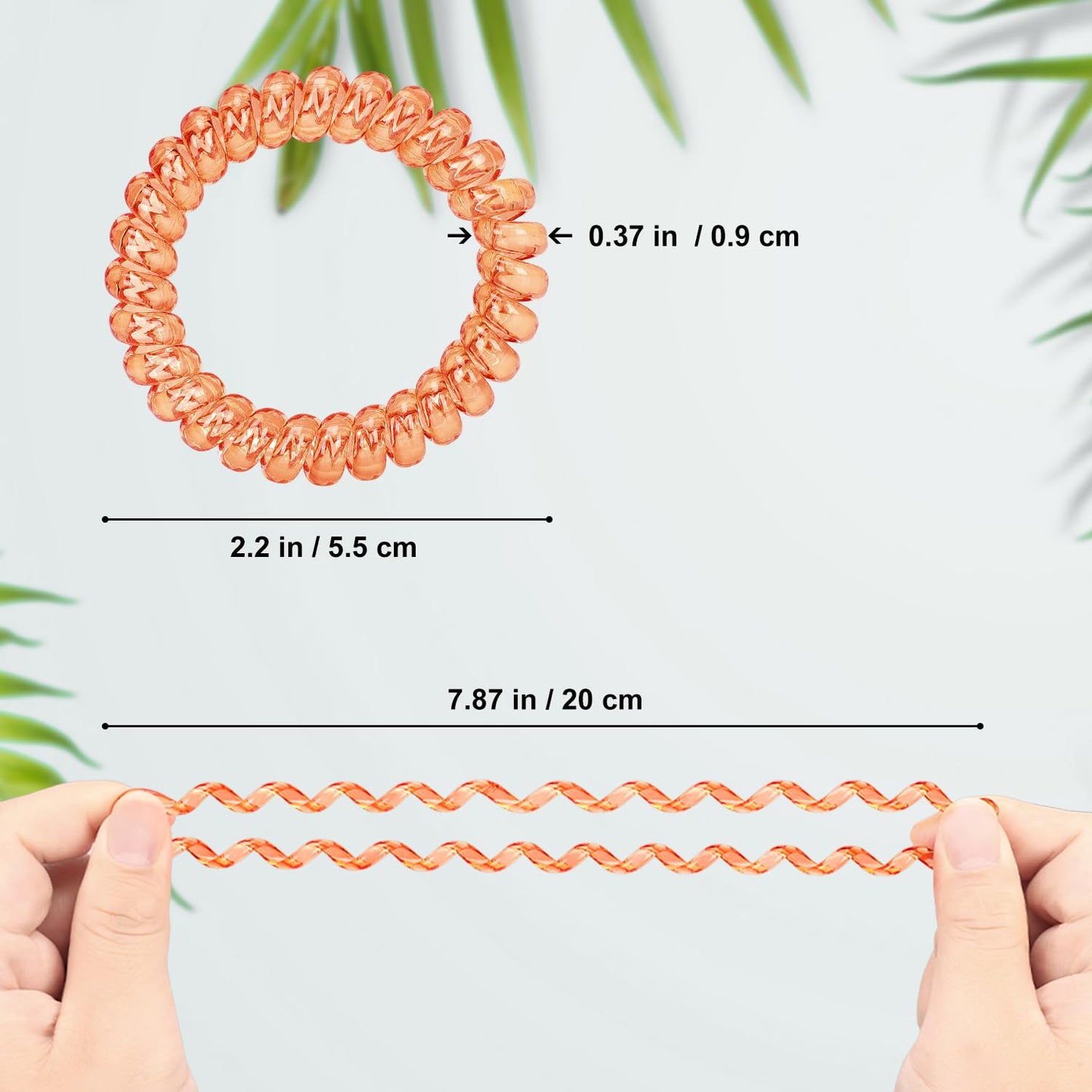 JessLab Spiral Hair Ties for Women, 10-Pack Traceless No-Damage Ponytail Holders, Coils Hair Bands for Girls, Assorted Colors