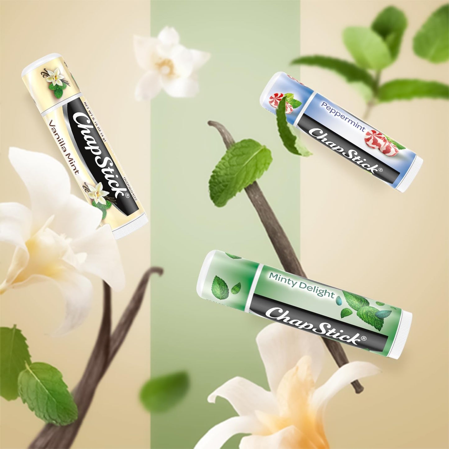 ChapStick Bulk Lip Balm, Mint Favorites, 3-Packs (12 Sets/36 Tubes) – Fresh & Invigorating Lip Care, Birthday Gifts, Party Favors, Stocking Stuffers, 0.15 Oz Ea