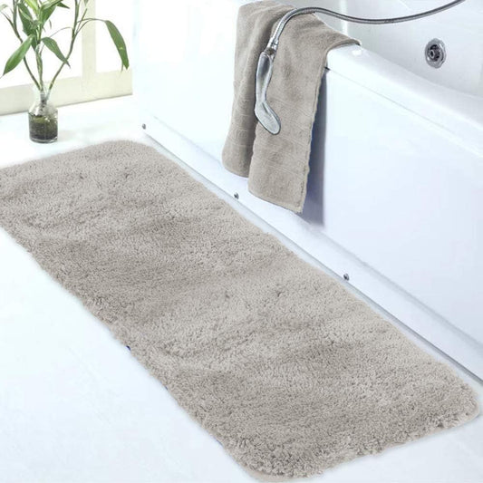 Walensee Large Bathroom Rug (24 x 60, Light Tan) Extra Soft and Absorbent Shaggy Bath Mat Machine Washable Microfiber Non Slip Luxury Floor Mat